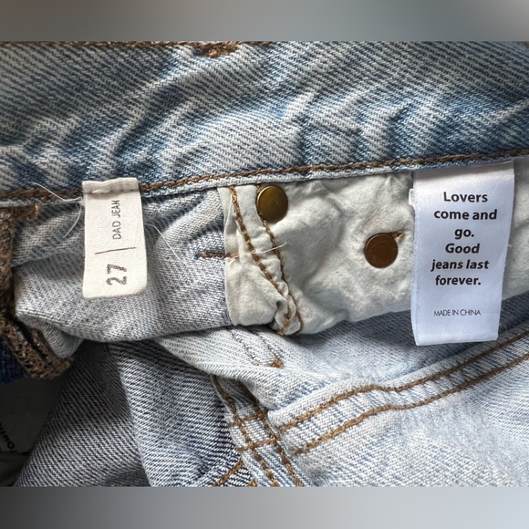 Pacsun Dad Color Block High-Rise Button Fly Jeans Sz 27 - Picture 9 of 12